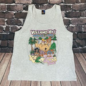 Vintage 90s Volcano Vic’s Hawaiian Mermaid Lounge Graphic Tank Top Shirt Mens XL